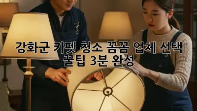 강화군 카펫 청소, 꼼꼼 업체 선택 꿀팁🍯 (3분 완성)
