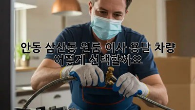 안동 삼산동 원룸 이사, 용달 차량 어떻게 선택할까요?